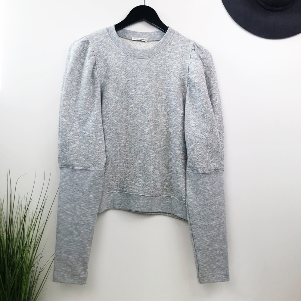 Ulla Johnson Philo Pullover Light Heather Grey Xl - image 4